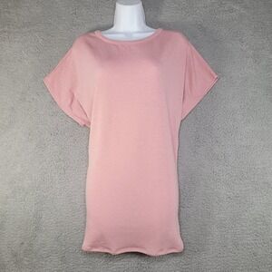 Kali Rose Women's Top Shirt Plus Size 2XL Pink Cross Strap Back Short Sleeve New